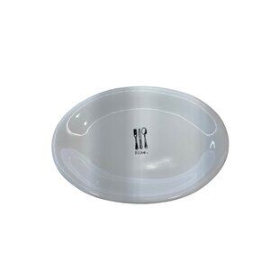 Rae Dunn Dine White Oval Appetizer Side Plate Kitchen Dinnerware